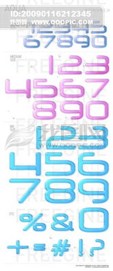 韓國PSD水晶數字圖片素材 分層格式下載與平面設計應用大全